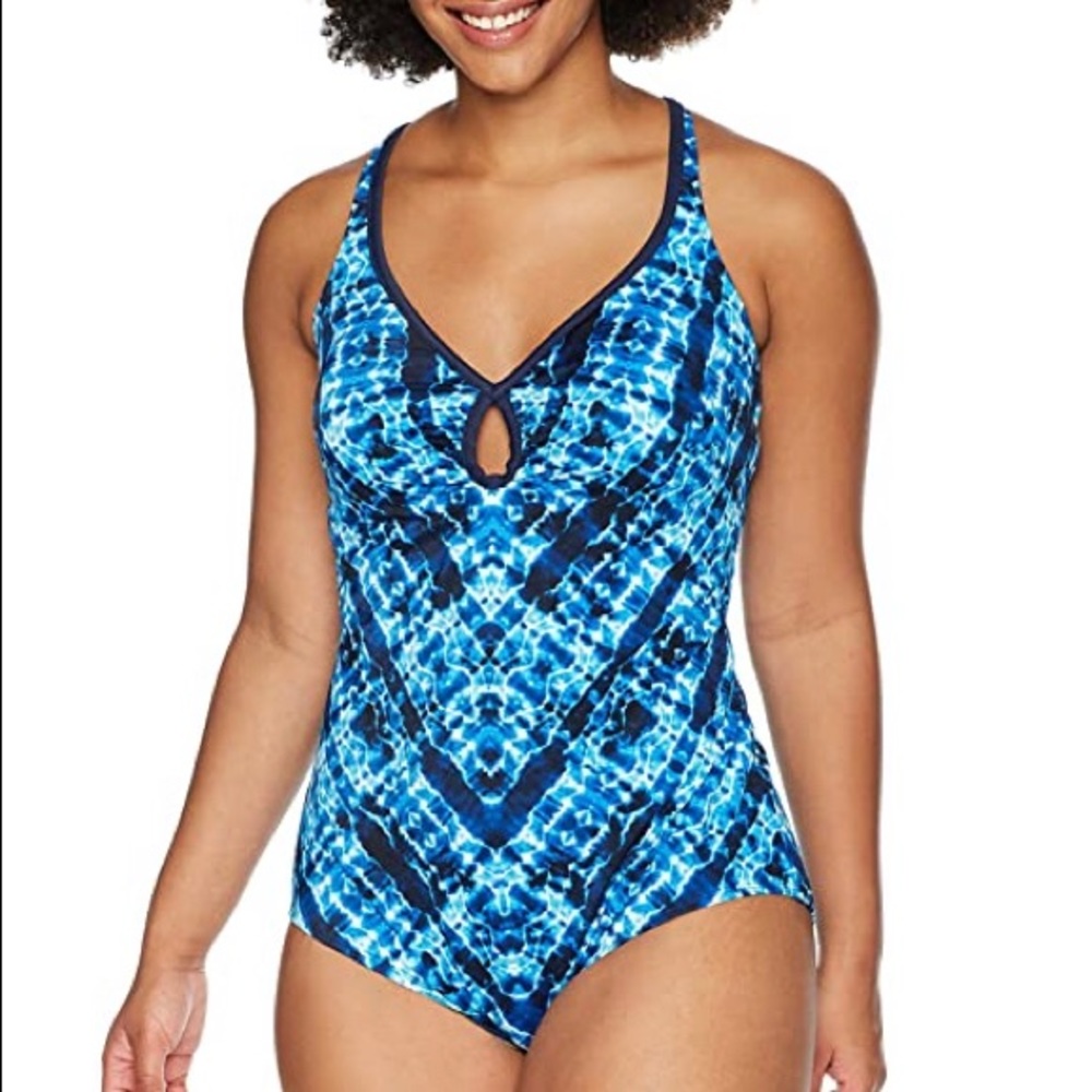 New Coastal Blue Control One Piece Swimsuit size XL